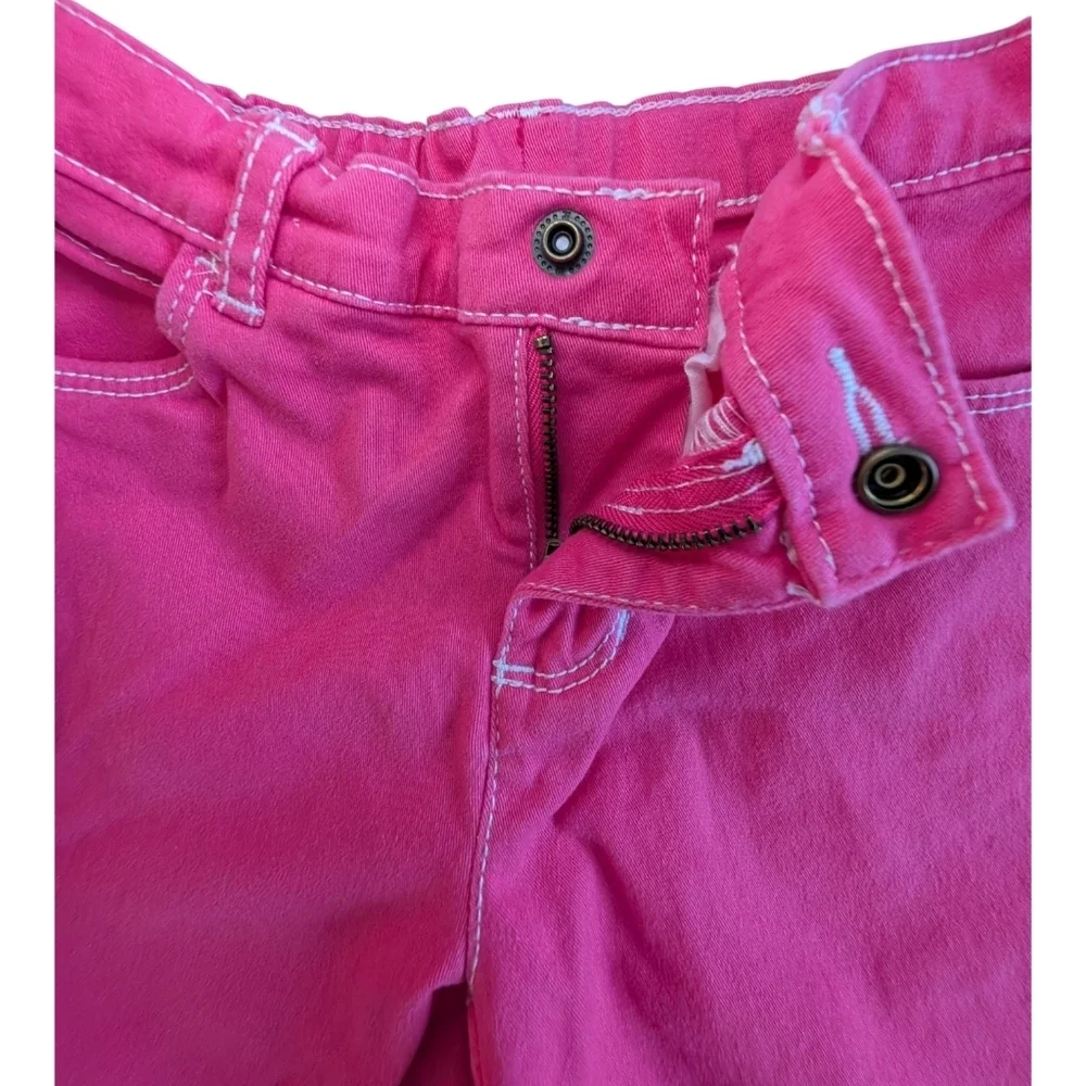 Carter's Girls Bright Pink Pants with Contrast Stitching Cotton Size 6/6X